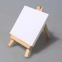 AOOKMIYA Artists 3 inch x3 inch Mini Canvas & 5 inch Mini Easel Set Painting - Set Contains: 24 Mini Canvases & 24 Mini Easels