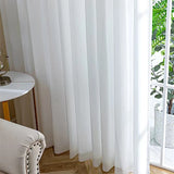 Asazal White Tulle High Quality Thick Yarn Luxury Chiffon Window Curtains For Bedroom Villa Opaque Drapes Living Room Decoration