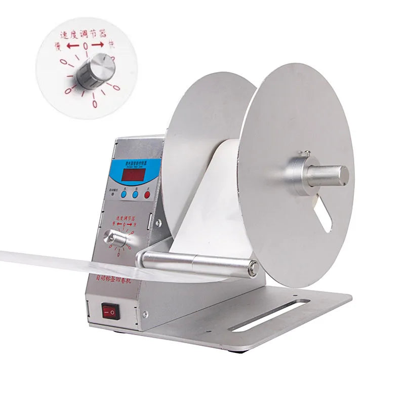 Automático Barcode Label Rewinder, Forward and Reverse Machine, veloci ...