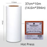 BAOHONG Watercolor Paper 300g Natural White 100% Cotton 14.6in*394in (37cm*10m) Profissional Long Rolling Paper Cold Press Rough