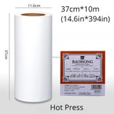BAOHONG Watercolor Paper 300g Natural White 100% Cotton 14.6in*394in (37cm*10m) Profissional Long Rolling Paper Cold Press Rough
