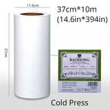 BAOHONG Watercolor Paper 300g Natural White 100% Cotton 14.6in*394in (37cm*10m) Profissional Long Rolling Paper Cold Press Rough