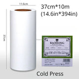 BAOHONG Watercolor Paper 300g Natural White 100% Cotton 14.6in*394in (37cm*10m) Profissional Long Rolling Paper Cold Press Rough