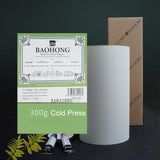 BAOHONG Watercolor Paper Roll 140lb 300g 100% Cotton Academy Art for Gouache Ink Acrylic 27cmX10m/37cmx10m