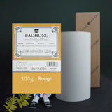 BAOHONG Watercolor Paper Roll 140lb 300g 100% Cotton Academy Art for Gouache Ink Acrylic 27cmX10m/37cmx10m
