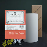 BAOHONG Watercolor Paper Roll 140lb 300g 100% Cotton Academy Art for Gouache Ink Acrylic 27cmX10m/37cmx10m