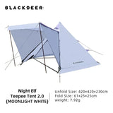 BLACK-DEER New Pyramid Tent With Snow Skirt Waterproof Camping Teepee With A Chimney Hole For Cooking Travel Tent PU3000