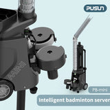 AOOKMIYA Badminton Machine, PUSUN PB-Mini Shuttlecock Training Equipment, 50+Ball Capacity, Smart App Control, 6-8hours Battery Life
