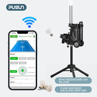 AOOKMIYA Badminton Machine, PUSUN PB-Mini Shuttlecock Training Equipment, 50+Ball Capacity, Smart App Control, 6-8hours Battery Life