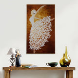 Ballet Dancer Hand Painted Abstract Palette Knife Painting on Canvas, Modern Wall Art for Living Room, Home Decoration