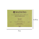 BaoHong Artist Watercolor Paper Pad Cotton 100% Painting Paper Gouache Acrylic, Fountain pen  Inkjet  Pastel charcoal 180*125mm
