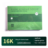 BaoHong Profession Academy Watercolor Paper,Artist Outdoor Sketching Doodle Drawing Art Class Student Art Stationary Supplies