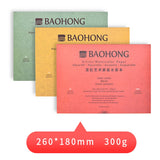 Baohong 100% Cotton Artist Watercolor Paper 300g 20 sheets Professional Water Color Sketchbook Drawing Painting Pad