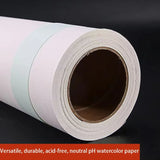 Baohong 100% Cotton Watercolor Paper Roll 21.26-inch x 10-Meter 140 lb / 300 gsm Acid-Free Wet Dry Mixed Media Artists Students