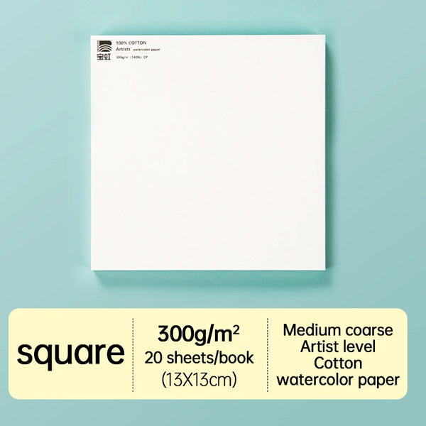 Baohong 300g 100% Cotton Artist Watercolor Drawing Paper Pad 20sheets Aquarell Watercolor Sketchbook  For Painting Art Supplies
