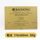 Baohong Artist's Watercolor Book 300g 100% Cotton aquarelle Paper Fine/Medium/Rough Art Supplies