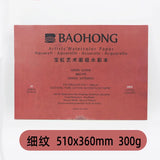 Baohong Artist's Watercolor Book 300g 100% Cotton aquarelle Paper Fine/Medium/Rough Art Supplies