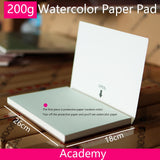 Baohong Watercolor Paper Pad 200g Academy Cotton 100% Color Lead Sketch Four Side Sealing Glue  20 Sheets/Copy