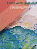 Baohong acuarelas Book 100% cotton Watercolor Paper painting book medium /fine grain16k/8K/4K  student Livro de aquarela
