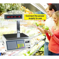 Barcode Scale Label Printing Balance For (TM-15A-5D) Digital Electronic Scale & Printer English Russia Arabic Spanish