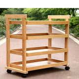 AOOKMIYA Beech Wooden Easel Painting vehicle  movable animation box painting box, art oil painting watercolor vehicle Sketchpad tool car