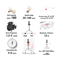 Best Selling Smart Auto Launcher High Speeding Sport Training Custom Logo Badminton Ball Machine For Outdoor