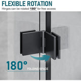 Bifold Frameless Glass Shower Door 32 in.W X 72 in.H Pivot Swing Shower Doors with 1/4 in. Clear Tempered Shower Glass Panel I