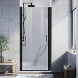 Bifold Frameless Glass Shower Door 32 in.W X 72 in.H Pivot Swing Shower Doors with 1/4 in. Clear Tempered Shower Glass Panel I