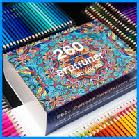 Brutfuner 260Colors Oil Wood Colored Pencils Watercolor Pencil Sketch Drawing Pencil Set For Painting Art Office Supplies