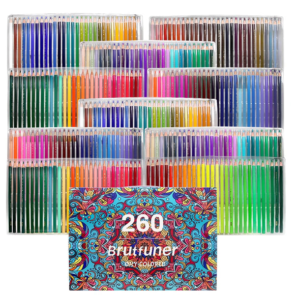 New Brutfuner 72 Macaron 50 Metallic Colors Professional Artist Colored  Pencils Soft Core Case Bag For School Color Art Supplies