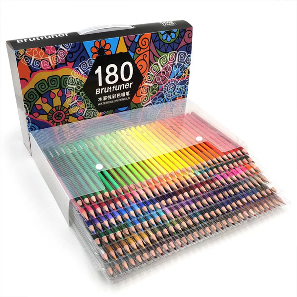 Brutfuner 48/72/120/160/180 Colored Pencil Set ,Watercolor/Oil Professional Painting Set for Coloring Books, Sketching, Painting