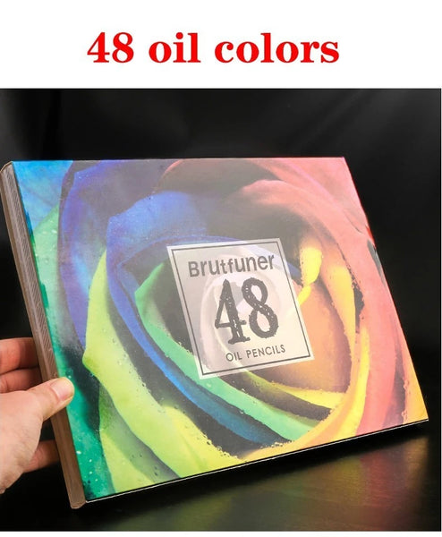 Brutfuner 48/72/120/160/180Color Professional Wood Colored Pencils Set Oil HB Drawing Sketch For School Draw Sketch Art Supplies