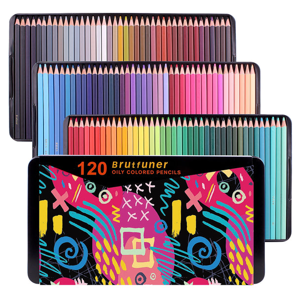 Brutfuner NEW 72/120Colors Oily Color Pencils Square Trendy Pastel Co –  AOOKMIYA