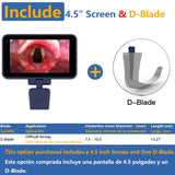 CR-45 Anesthesia Intubation Video Laryngoscope, 4.5 inch HD Touchscreen, Compatible with 11 Reusable Laryngoscope Blades
