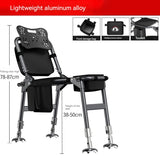 Cadeira de pesca multifuncional dobrável, mesa leve, assento de pesca portátil, cadeira de acampamento ao ar livre