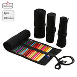 Caixa de lápis 24/36/48 buracos colorido kawaii arte caneta sacos caixa bonito lápis casos bolsa estudantes armazenamento artigos papelaria material escolar