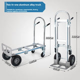 Caminhão De Mão De Logística Expressa, Carrinho Dolly Dobrável, Toda A Placa Plana De Alumínio, Manuseio De Carrinho De Carga