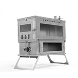 Camping Titanium Stove Folding Lightweight Oven Stove Firewood Burner Tent Stove Portable Brazier Outdoor Cooking Furnace Heater