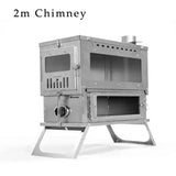Camping Titanium Stove Folding Lightweight Oven Stove Firewood Burner Tent Stove Portable Brazier Outdoor Cooking Furnace Heater