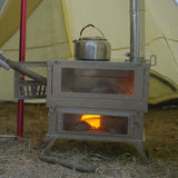 Camping Titanium Stove Folding Lightweight Oven Stove Firewood Burner Tent Stove Portable Brazier Outdoor Cooking Furnace Heater