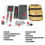 Camping Titanium Stove Folding Lightweight Oven Stove Firewood Burner Tent Stove Portable Brazier Outdoor Cooking Furnace Heater