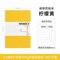 Capa dura A5 Journal Notebook, 180 numeradas regido, páginas alinhadas, grosso à prova de tinta Ivory White Paper, escrita suave Journaling, 100GSM