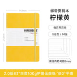 Capa dura A5 Journal Notebook, 180 numeradas regido, páginas alinhadas, grosso à prova de tinta Ivory White Paper, escrita suave Journaling, 100GSM