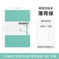 Capa dura A5 Journal Notebook, 180 numeradas regido, páginas alinhadas, grosso à prova de tinta Ivory White Paper, escrita suave Journaling, 100GSM