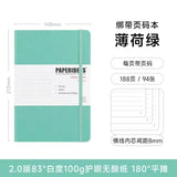 Capa dura A5 Journal Notebook, 180 numeradas regido, páginas alinhadas, grosso à prova de tinta Ivory White Paper, escrita suave Journaling, 100GSM