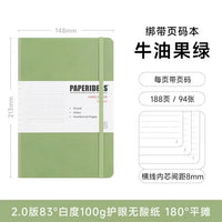 Capa dura A5 Journal Notebook, 180 numeradas regido, páginas alinhadas, grosso à prova de tinta Ivory White Paper, escrita suave Journaling, 100GSM