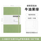 Capa dura A5 Journal Notebook, 180 numeradas regido, páginas alinhadas, grosso à prova de tinta Ivory White Paper, escrita suave Journaling, 100GSM