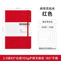 Capa dura A5 Journal Notebook, 180 numeradas regido, páginas alinhadas, grosso à prova de tinta Ivory White Paper, escrita suave Journaling, 100GSM