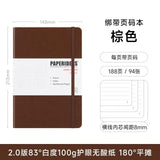 Capa dura A5 Journal Notebook, 180 numeradas regido, páginas alinhadas, grosso à prova de tinta Ivory White Paper, escrita suave Journaling, 100GSM