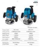 Carpintaria Elétrica Router Trimmer, 6 Engrenagens, Fresagem De Madeira, Gravura, Slotting, Máquina De Corte, Ferramentas Elétricas Profissionais